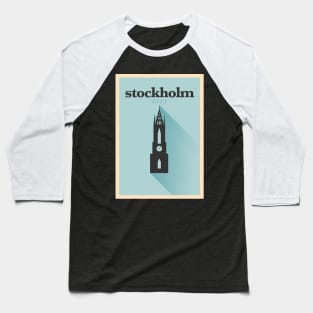 Stockholm Poster Design Baseball T-Shirt